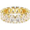 SWAROVSKI ANELLO MATRIX, TAGLIO OVAL, BIANCO, PLACCATO ORO GIALLO 55