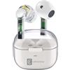 cellularline | FINE Trasparente | Auricolari Bluetooth TWS Wireless In-Ear a Capsula con Custodia di Ricarica - Play time di 3,5 ore - Ricarica 4 volte - Controlli touch e Auto Pairing