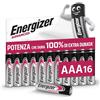 Energizer Advanced - Pile AAA (Confezione da 16) - Batterie Alcaline 1,5 V - Potenza Che Dura 100% Di Extra Durata - Made in EU - 0% imballaggio privo di plastica [Esclusiva Amazon]