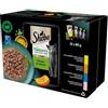SHEBA Nature's Collection Selezione di sapori 12x85 g Alimento umido completo per gatti adulti, bocconcini in salsa con pollo, tacchino, tonno, salmone