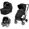 Peg Perego - Trio Vivace Belvedere Con Seggiolino Auto Primo Viaggio SLK R129 Bronze Noir + Culla Belvedere Licorice + Seggiolino Auto Slk Licorice