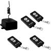 Jolly line black indoor kit ricevitore + 4 radiocomandi universali 2 ch 433.92 mhz per interno - JL2164-4