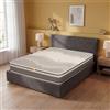 MiaSuite Materasso Molle Insacchettate e Memory Matrimoniale 160x195, alto 25 cm - Rivestimento Carbon. | Zefiro
