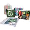 Borse per la spesa tote laminate assortite in confezione da 4 personalizzate o neutre