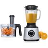 Tristar MX-4823 Robot da cucina multifunzione, 1.5 litri, 2 contenitori inclusi, Frulla, Tritatutto, Affetta, Gratuggia, lame in acciaio inox