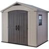 Keter Casetta da giardino keter factor 8x6 in resina colore beige con porta battente doppia 256,5x182x243 cm