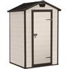 Keter Casetta da giardino keter manor 4x3 in resina colore beige con porta battente singola 129x103x196 cm