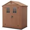 Keter Casetta da giardino keter darwin 6x4 in evotech+ colore marrone con porta battente doppia 190x122x221 cm