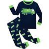 CM-Kid Confezione da 2 Pigiami Neonato Autunno Inverno Pigiama Manica Lunga Bambino Dinosauro Cotone t-Shirt Pantaloni Set (2-3 Anni)