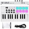 Nikou M-VAVE MIDI Tastiera Controller, USB Mini 25 Tasti dinamici Professionali Tastiera Elettrica Arranger Tastiera con Cuscinetti RGB, Bianco
