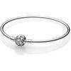 Pandora Bracciale rigido chiusura intrecci 17cm DONNA Pandora