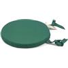 Cuscino sedia rotondo TINTA UNITA con laccetti Made in Italy, verde