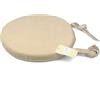 Cuscino sedia rotondo TINTA UNITA con laccetti Made in Italy, beige-2