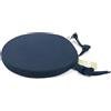 Cuscino sedia rotondo TINTA UNITA con laccetti Made in Italy, blu