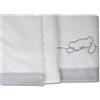 Babyline Lenzuola per lettino invernale in corallina, extra morbido, 50 x 80, ideale per l'inverno, con piano di lavoro e federa, (Sweet Bear)