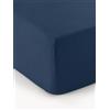 Westwing Collection Lenzuolo con angoli in flanella Biba - Blu