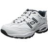Skechers Vigor 2.0 Serpentine - Sneaker da Uomo, Bianco/Blu Navy, 12 Wide