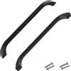 Aerzetix - C63894 - Set di 2 maniglie per mobili interasse 160mm - porte armadio cassetto decorazione interno arredamento cucina soggiorno assemblaggio - in metallo - finitura nero opaco