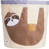 3 Sprouts Cesta Giochi Bambini - Grande Cesta Portagiochi Bambini in Tessuto Decorato - Cesto Biancheria e Cesto Giochi Bambini per Cameretta - Cesta Per Giochi Bambini con Manici Robusti - Bradipo