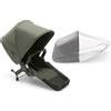 Bugaboo Donkey 5 Duo, Set di Conversione Completo, Affiancato, Design Migliorato, Seduta Reversibile, Guida a una Mano e Archiviazione Espandibile, Forest Green