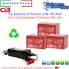 GBC Tre Batterie Al Piombo CSB 12V 15Ah Con Caricabatterie Al Piombo 36V 2Ah