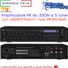 Melchioni MKC Amplificatore PA da 350W a 5 zone con USB Bluetooth WI-FI