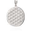 NKlaus catena ciondolo fiore della vita argento 925 protezione antimacchia 23mm amuleto fiore della vita 11050