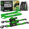 Rhino USA Cinghie a Cricchetto Retrattili (2 Pezzi) 2,5cm x 3m - 540kg