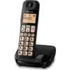 Panasonic Kx-Tge110 (Nero) Telefono Cordless Tasti Grandi Supporto Hac
