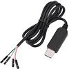 Akozon Cavo USB TTL, PL2303HX RS232 Convertitore da USB a TTL Adattatore da USB a COM Cavo di Download STC Portatile Cavo di Collegamento USB a Seriale