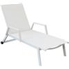 MIlani Home FANDANGO - lettino con struttura in alluminio verniciato bianca o antracite, textilene 2 x 1