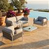 MIlani Home GALASSIA - salotto con struttura in alluminio bianco, rosso o antracite, rivestimento in corda in pvc