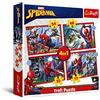 Trefl Puzzle 4 in 1 - Spiderman (puzzle per bambini)