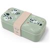 monbento - Porta Pranzo Bambini MB Foodie Raccoon - Procione - Scatola Porta Merenda Made in France - Perfetto per Pranzi o Merende a Scuola/Parco - Senza BPA - Sicuro Per Uso Alimentare - Verde