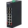 Dahua HS4412-8ET-96 Switch PoE L2 industriale a 8 porte - Dahua