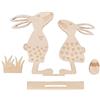 Rayher 62942505 Motivo legno amici pasquali,FSCMixCred, naturale, 20,3x15,5cm, 4 pz, bus.blis. 1set