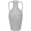 BigBuy Home Vaso bianco ferro 18,5 x 18,5 x 38,5 cm
