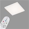 BRILONER Leuchten - Pannello a LED, lampada a soffitto a LED dimmerabile, senza cornice, controllo della temperatura di colore, RGB, incl. telecomando, 16 Watt, 1.800 Lumen, bianco, 295x295x57mm