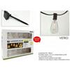 General Trade Catena 10 Lampadine Solari a Goccia Con 10 Led 796211