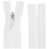 Aerzetix - C61053 - Set di 20 Cerniere Invisibili 40cm - Colore: Bianco - Non separabili con tiretto Palla da Rugby Materia inestensibile - Cerniera Lampo