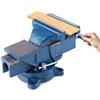 Ejoyous Morsa Banco 150 mm Girevole 360° con Ganasce in Acciaio Fissaggio Sicuro Scanalature a Diamante Incudine Integrata