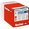 Fischer Viti per Legno e Costruzioni PowerFull II CTF 8,0x120 mm, Filetto Totale, Testa Svasata Piana, Impronta Torx, Zincata Bianca, 50 Pz, 562931