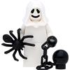 LEGO Minifigure fantasma con catena, sfera e ragno