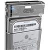 UNITEK Alloggiamento per disco rigido esterno da 2,5 HDD/SSD SATA I/II/III, con cavo 3.0 integrato, montaggio senza attrezzi, trasparente