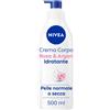 Nivea (Beiersdorf SpA) Nivea Crema Corpo Idratante Rosa & Argan 500 ml, idratante corpo 72h profumata alla ml