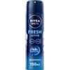 Nivea (Beiersdorf SpA) Nivea Men Fresh Active Deodorante Spray 150 ml, antitraspirante uomo per 48 ore ml