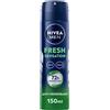 Nivea (Beiersdorf SpA) Nivea Men Fresh Sensation Deodorante Spray 150 ml, uomo spray per una protezione 72h ml