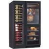 Frigo vetrina per Vino a doppia temperatura + armadio conservazione salumi. Capacità 105 bottiglie - Dim.cm. 106,5x70x180,4H.