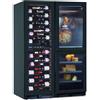 Frigo vetrina per Vino a doppia temperatura + armadio conservazione salumi. Capacità 116 bottiglie - Dim.cm. 121x70x180,4H.