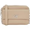 Calvin Klein Donna Borsa a Tracolla Pocket Camera Bag con Tracolla a Catenella, Grigio (Crockery), Taglia Unica
